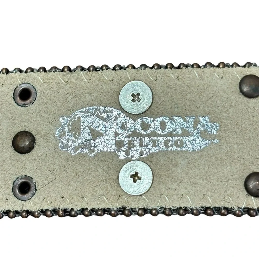 Nocona Women's Leopard Print‎ Rhinestone Western Belt Size M